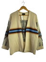 【中古】PENDLETON◆カーディガン(厚手)/M/コットン/CRM/無地【メンズウェア】