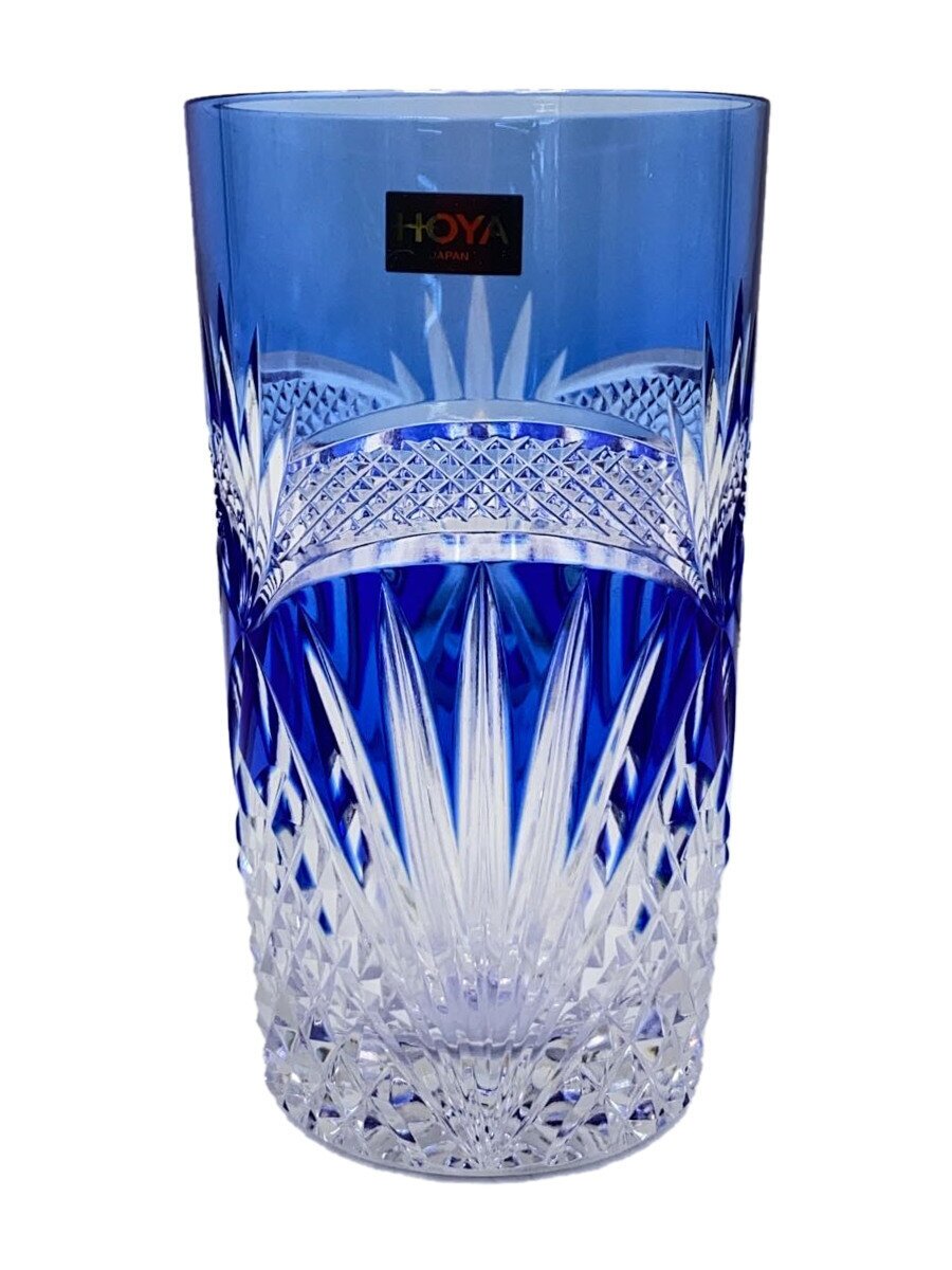 【中古】HOYA◆色被クリスタル/水割りグラス/グラス/BLU【キッチン用品】