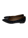 【中古】VALENTINO◆フラットパンプス/36/BLK/レザー/使用感有【シューズ】(4)