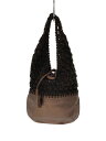 【中古】Salvatore Ferragamo◆ハンドバッグ/ブラウン/無地/マクラメ【バッグ】