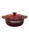 【中古】LE CREUSET◆鍋/サイズ:24cm/RED【キッチン用品】