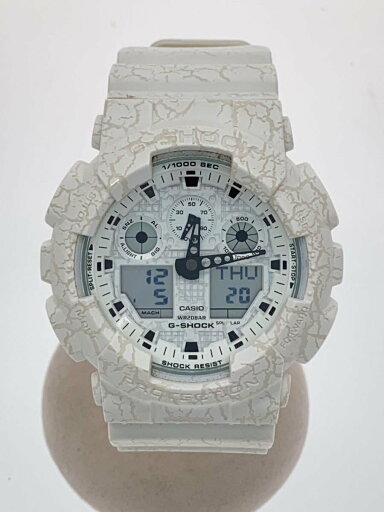 【中古】CASIO◆クォーツ腕時計・G-SHOCK/デジアナ/WHT/WHT【服飾雑貨他】 【中古】CASIO◆クォーツ腕時計・G-SHOCK/デジアナ/WHT/WHT【服飾雑貨他】