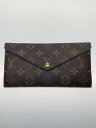 【中古】LOUIS VUITTON◆ポルト・フォイユ・オリガミ・ロン_モノグラム・キャンバス_BRW/PVC/BRW/レディース【服飾雑貨他】