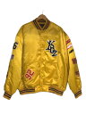 【中古】Keboz◆FULL DECORATION STADIUM JUMP/スタジャン/XL/ナイロン/YLW/214-1579【メンズウェア】