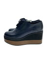 【中古】JIL SANDER NAVY◆ウェッジソール/厚底シューズ/35/NVY/レザー【シューズ】(4)