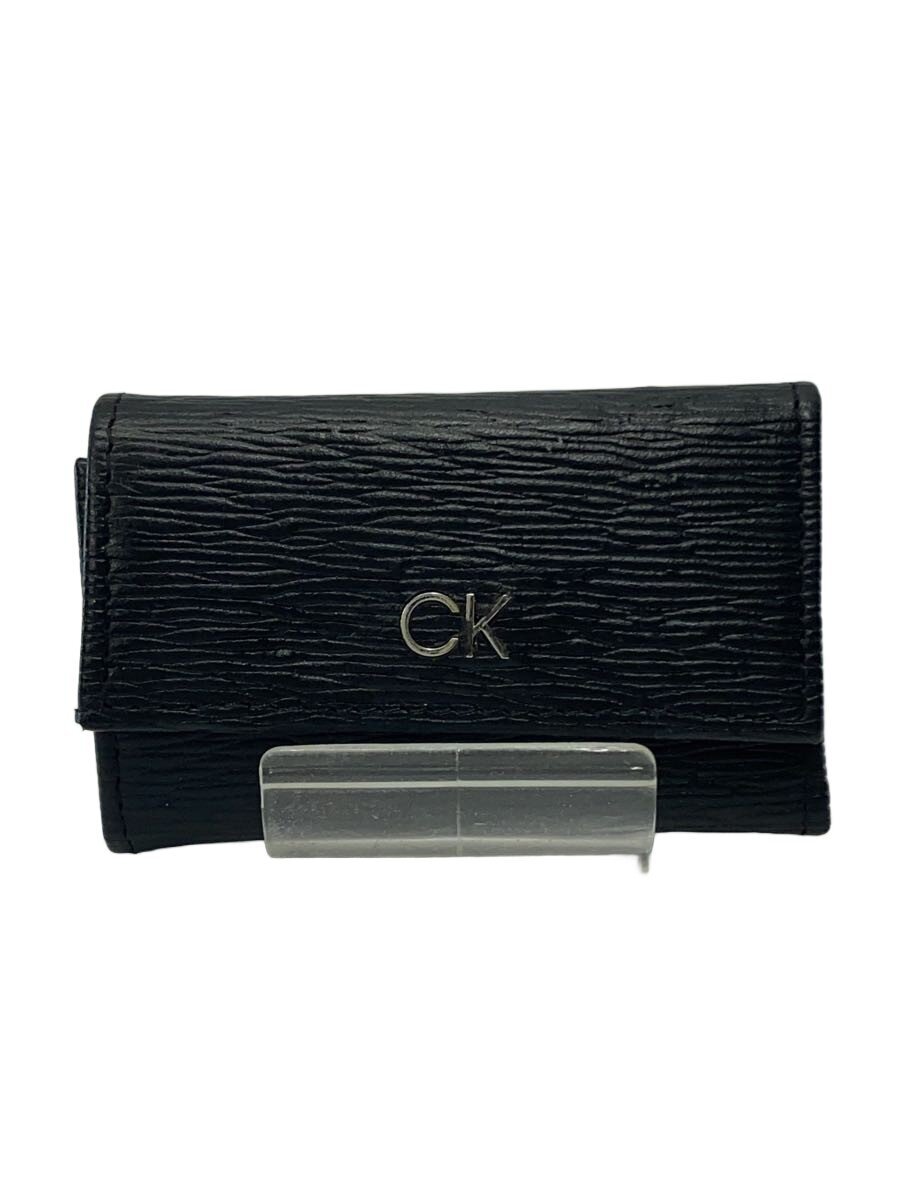 【中古】Calvin Klein◆キーケース/レザー/BLK/メンズ/31CK170002【服飾雑貨他】