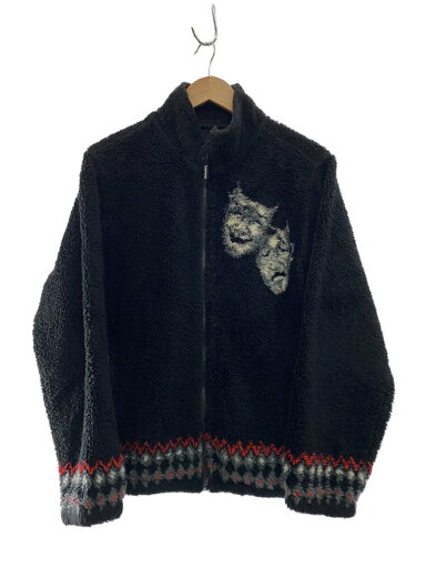 【中古】Supreme◆フリースジャケット/M/アクリル/BLK【メンズウェア】 【中古】Supreme◆フリースジャケット/M/アクリル/BLK【メンズウェア】