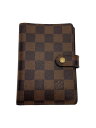 【中古】LOUIS VUITTON◆アジェンダPM_ダミエ・エベヌ_BRW/PVC/BRW/レディース【服飾雑貨他】