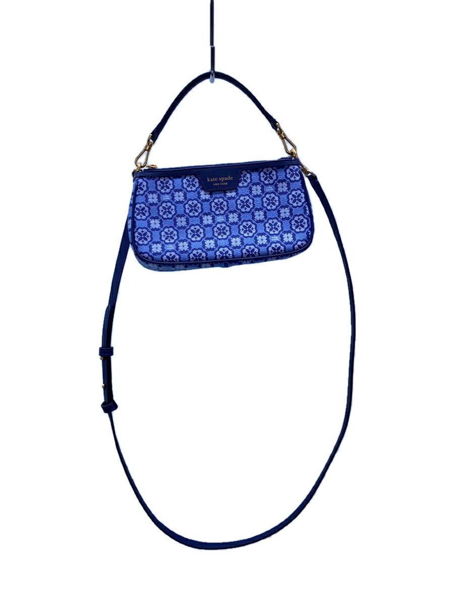 【中古】kate spade new york◆ショルダーバッグ/PVC/BLU/モノグラム/KB371/スペードフラワーモノグラム イースト【バッグ】