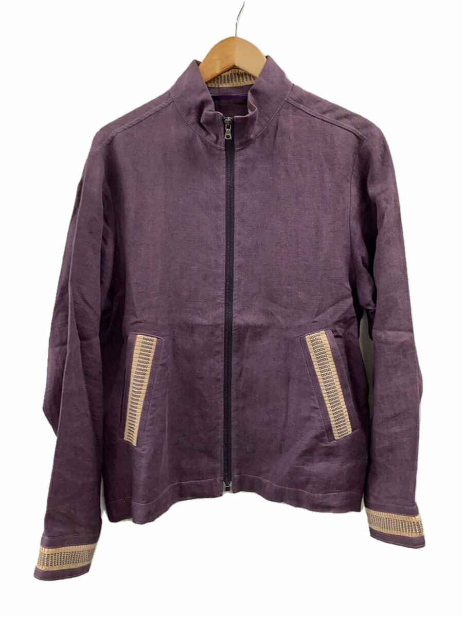 【中古】Paul Smith◆ブルゾン/M/リネン/パープル【メンズウェア】