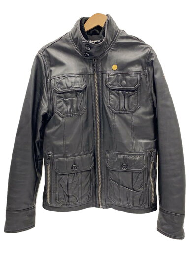 【中古】G-STAR RAW◆レザージャケット・ブルゾン/L/羊革/BLK/無地【メンズウェア】 【中古】G-STAR RAW◆レザージャケット・ブルゾン/L/羊革/BLK/無地【メンズウェア】