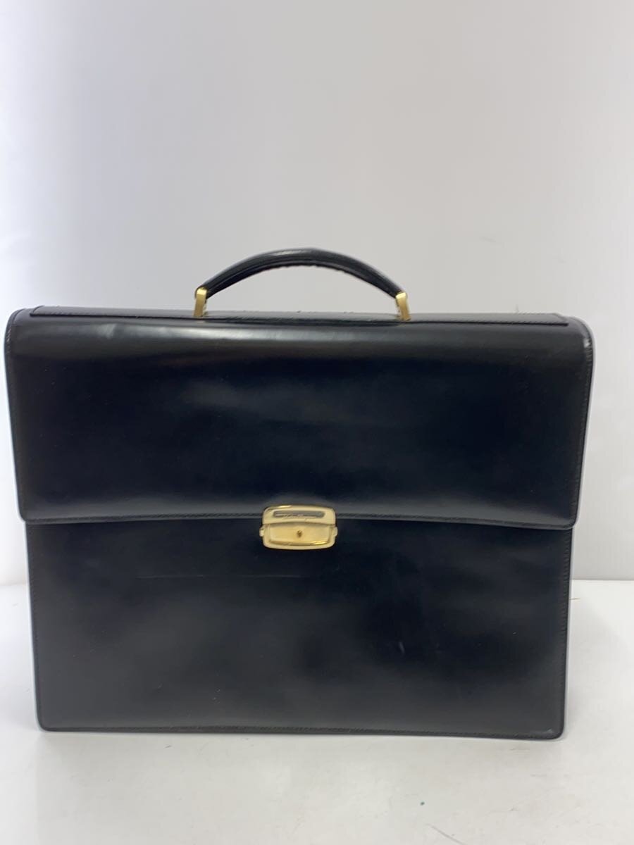 【中古】Salvatore Ferragamo◆ブリーフケース/レザー/BLK/FB-24【バッグ】