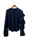 【中古】Auntie Rosa Holiday◆SUPER FINE DRY RUFFLE TOPS/長袖カットソー/S/コットン/BLK/無地/2410101...