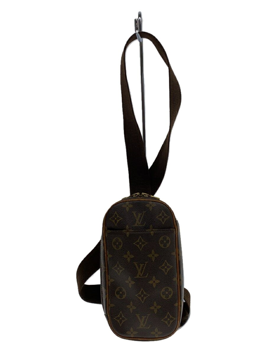 【中古】LOUIS VUITTON◆ポシェット・ガンジュ_モノグラム・キャンバス_BRW/PVC/BRW【バッグ】