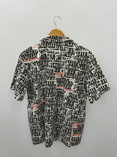 【中古】THE BLACK EYE PATCH◆半袖シャツ/XL/コットン/WHT/総柄【メンズウェア】