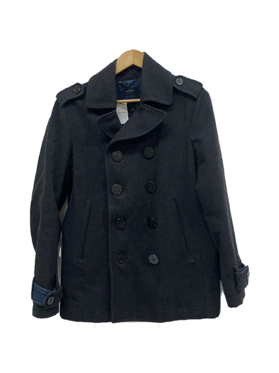 【中古】DIESEL◆コート/S/ウール/GRY【メンズウェア】