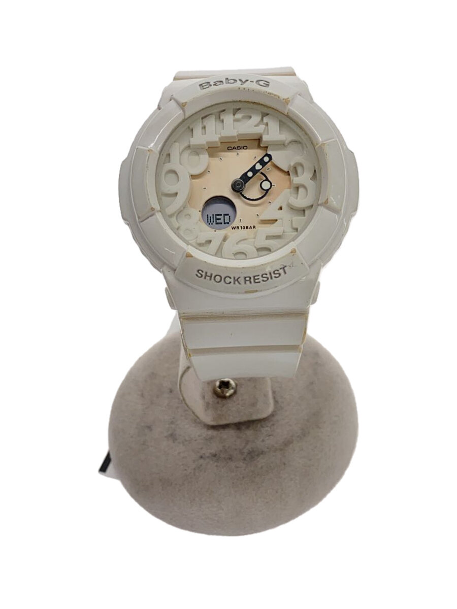 【中古】CASIO◆クォーツ腕時計・Baby-G/デジアナ/WHT【服飾雑貨他】