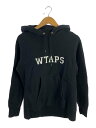 【中古】WTAPS◆パーカー/S/コットン/BLK/プリント【メンズウェア】