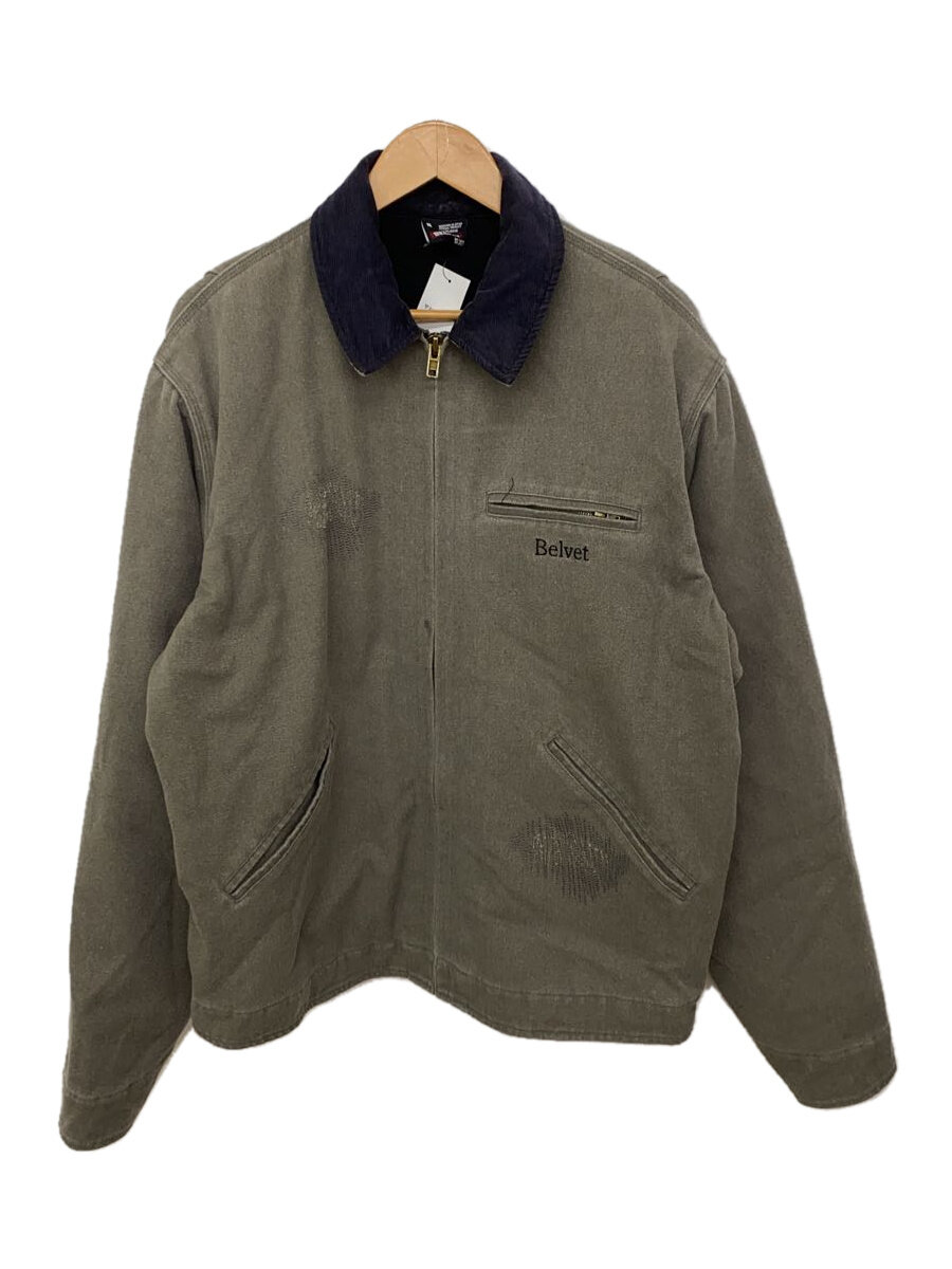 【中古】BELVET/ジャケット/XL/ポリエステル/GRY/BE-013【メンズウェア】