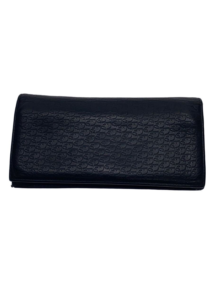 【中古】Dior HOMME◆長財布/レザー/BLK/総柄/メンズ/02-LU-0191【服飾雑貨他】