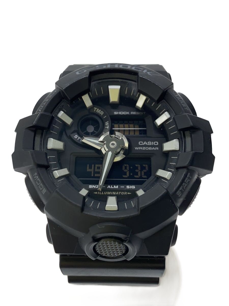 【中古】CASIO◆クォーツ腕時計・G-SHOCK/デジアナ/BLK【服飾雑貨他】