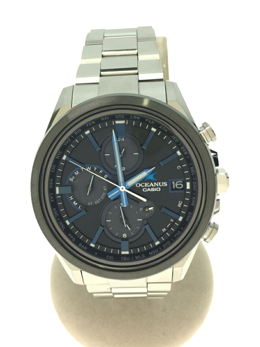 【中古】CASIO◆ソーラー腕時計_OCEANU