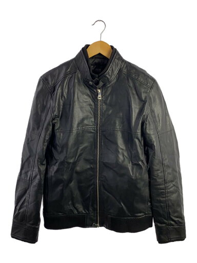 【中古】AKM◆レザージャケット・ブルゾン/XL/羊革/BLK【メンズウェア】 【中古】AKM◆レザージャケット・ブルゾン/XL/羊革/BLK【メンズウェア】