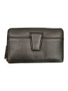【中古】GIANNI CHIARINI◆財布/レザー/BLK/無地/レディース【服飾雑貨他】