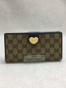 【中古】GUCCI◆グッチ/長財布/ラブリーハート/キャンバス/CML/総柄/203550 2184【服飾雑貨他】