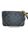 【中古】COACH◆ポーチ/キャンバス/BLK/総柄//【バッグ】