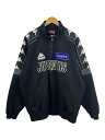 【中古】kappa◆90s/JUVENTUS/ユベントス/SONYロゴ/ジャケット/XO/ブラック/ホツレ有//【メンズウェア】