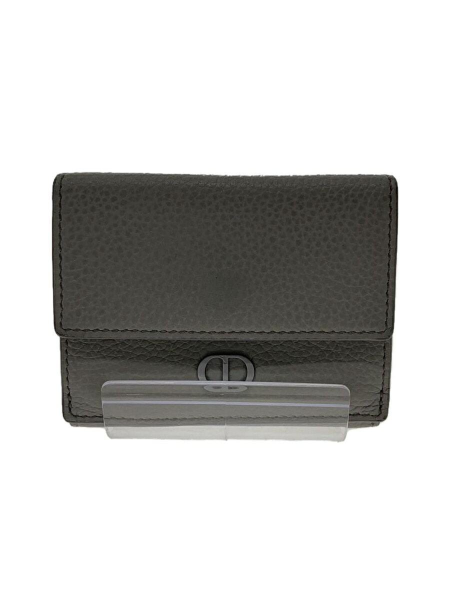 【中古】Dior HOMME◆3つ折り財布/--/GRY