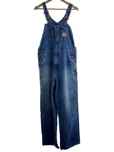 【中古】Carhartt◆オーバーオール/34/コットン/IDG/無地【メンズウェア】 【中古】Carhartt◆オーバーオール/34/コットン/IDG/無地【メンズウェア】