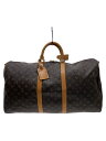 【中古】LOUIS VUITTON◆キーポル・バンドリエール55_モノグラム・キャンバス_BRW/PVC/BRW【バッグ】