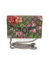 【中古】GUCCI◆デュオニュソス/チェーンショルダーウォレット/長財布/PVC/BEG/総柄/レディース/401231【服飾雑貨他】