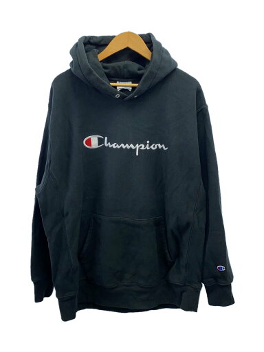 【中古】Champion◆REVERSE WEAVE/パーカー/XL/コットン/ブラック【メンズウェア】 【中古】Champion◆REVERSE WEAVE/パーカー/XL/コットン/ブラック【メンズウェア】