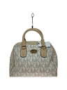 【中古】MICHAEL KORS◆シグネチャー サッチェル/ミニボストン/ボストンバッグ/PVC/WHT/総柄/35T1GMKS1B【バッグ】