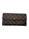 【中古】LOUIS VUITTON◆1)ポルト・フォイユ・サラ_ダミエ・エベヌ_BRW/PVC/BRW/レディース【服飾雑貨他】(4)