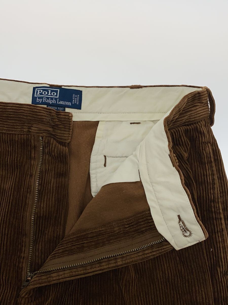 【中古】POLO RALPH LAUREN◆インドネシア製/ANDREW PANT/太畝/2タック/ボトム/34/コットン/BRW【メンズウェア】