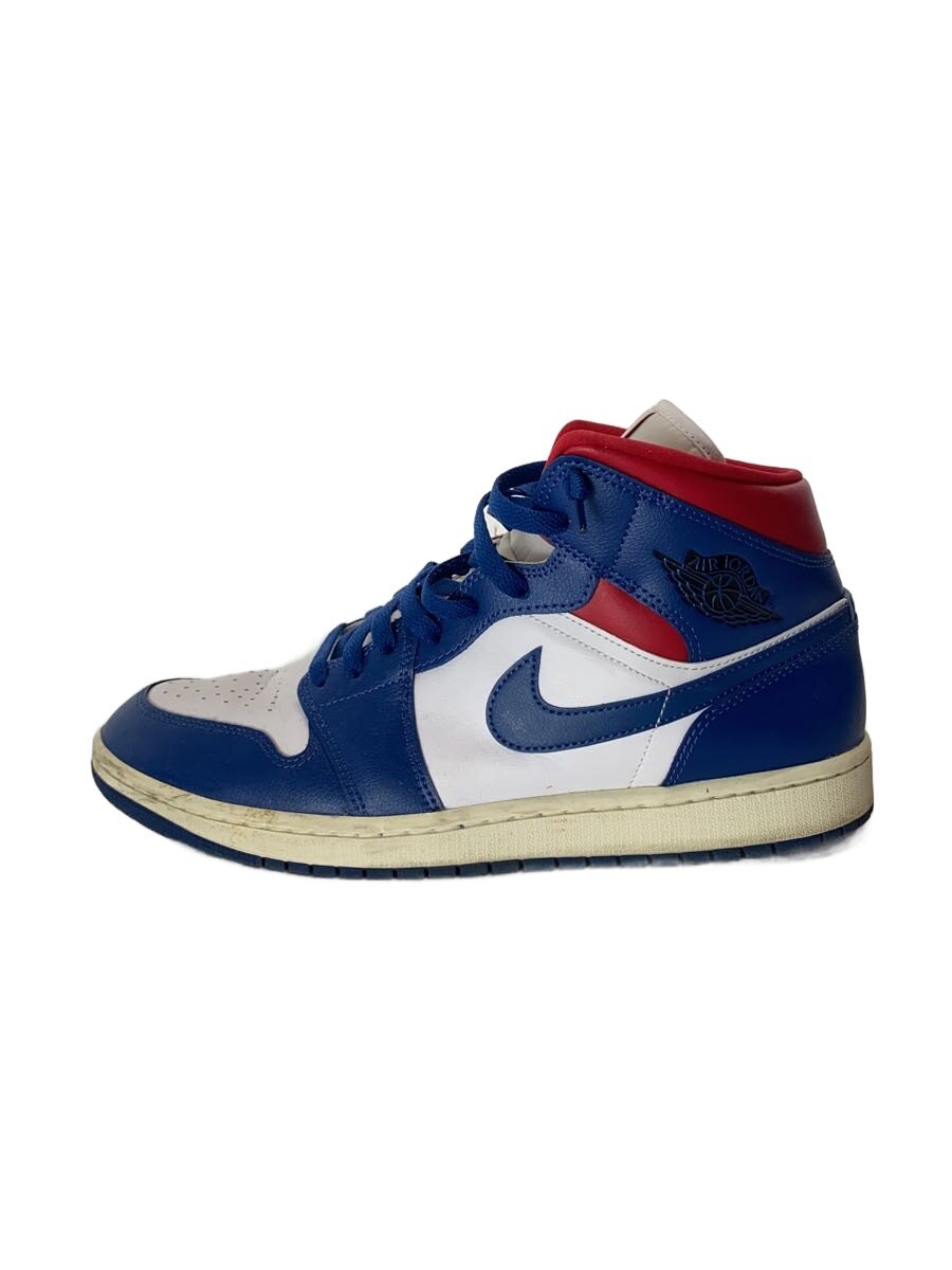 NIKE◆BQ6472-146/AIR JORDAN 1 MID_エア ジョーダン 1 ミッド/French Blue//