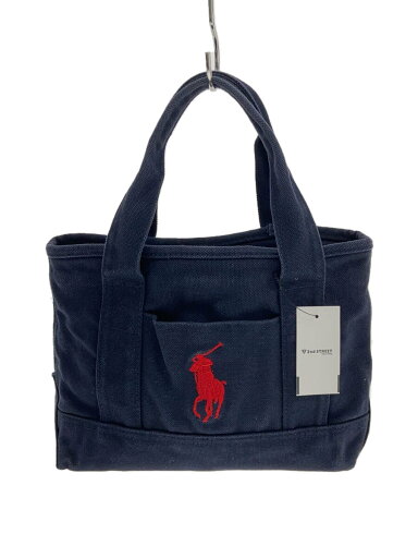 【中古】POLO RALPH LAUREN◆ハンドバッグ/コットン/NVY/無地/J814-1018【バッグ】 【中古】POLO RALPH LAUREN◆ハンドバッグ/コットン/NVY/無地/J814-1018【バッグ】