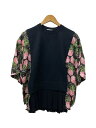 【中古】UNDERCOVER◆半袖カットソー/2/コットン/BLK/花柄/UP1D1807-1【レディースウェア】