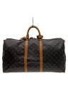 【中古】LOUIS VUITTON◆キーポル・バンドリエール55_モノグラム・キャンバス_BRW/PVC/BRW【バッグ】