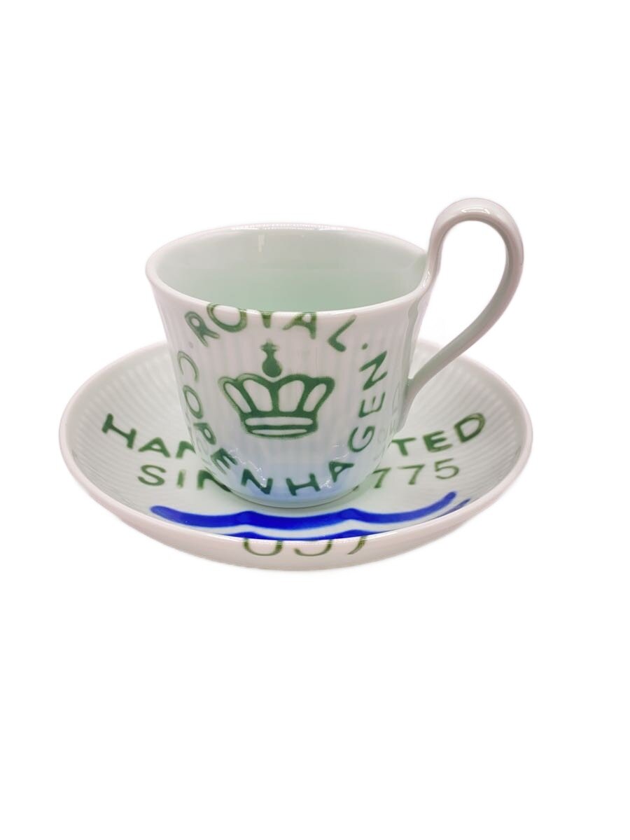 【中古】ROYAL COPENHAGEN◆カップ&ソーサー/フルーテッドシグネチャー/GRN//【キッチン用品】