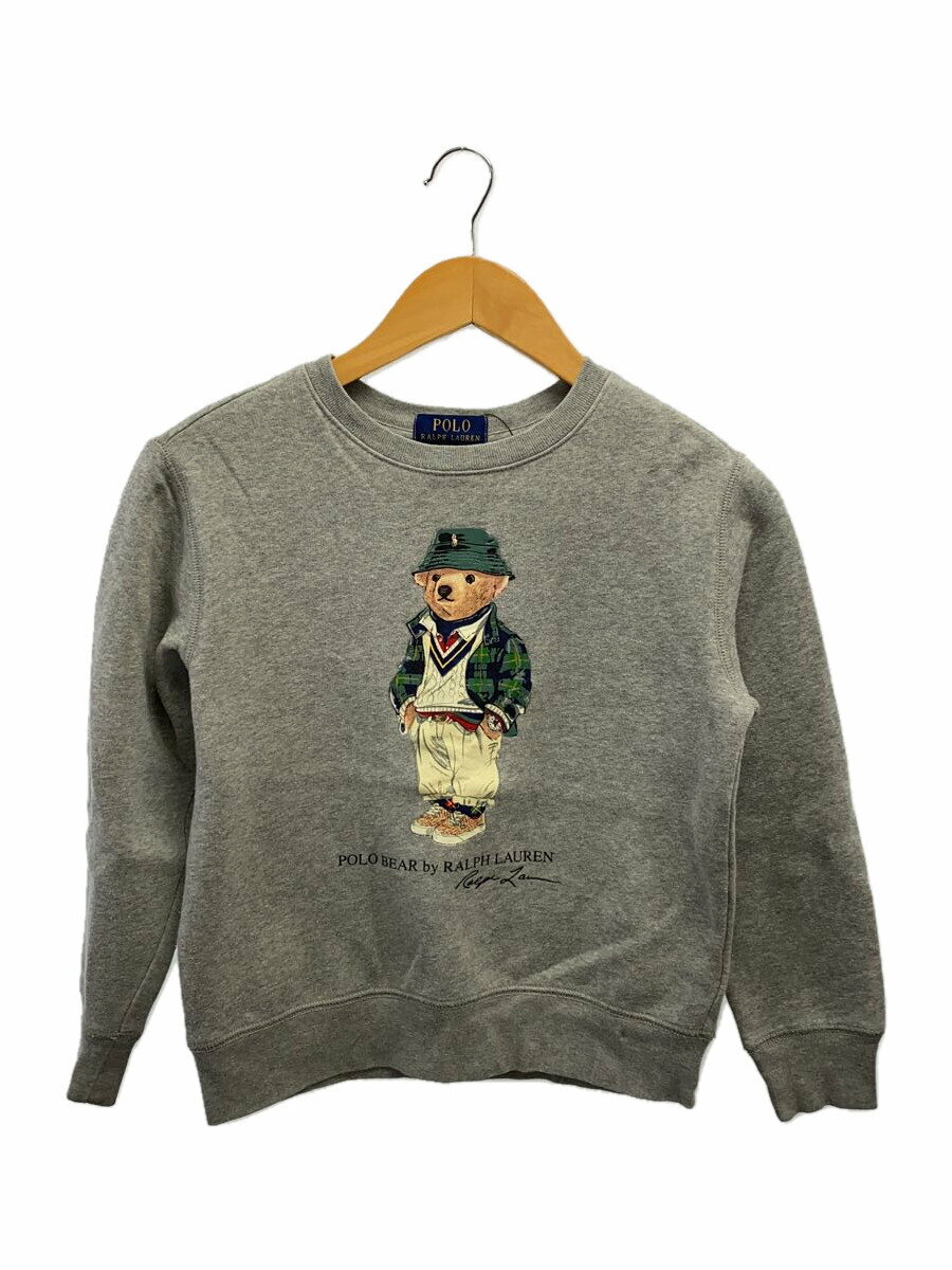 【中古】POLO RALPH LAUREN◆スウェット/bear/140cm/コットン/GRY//【キッズ】