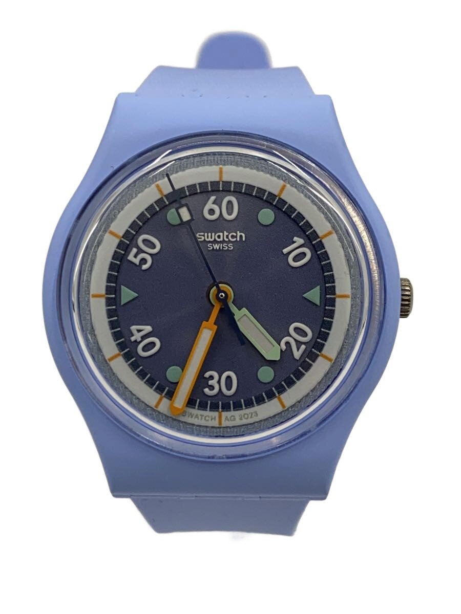 Rakuten - 【中古】SWATCH◆自動巻腕時計/アナログ/ラバー/NVY/BLU【服飾雑貨他】