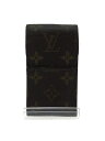 【中古】LOUIS VUITTON◆エテュイ・シガレット_モノグラム_BRW/PVC/BRW/メンズ【服飾雑貨他】