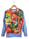 【中古】COMME des GARCONS SHIRT◆長袖シャツ/M/コットン/BLU/総柄/S26010【メンズウェア】(4)