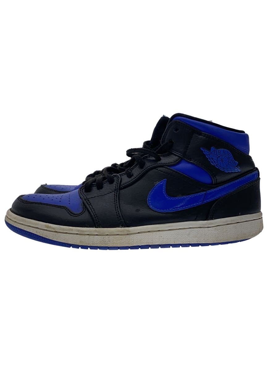 NIKE◆AIR JORDAN 1 MID/エアジョーダン 1 ミッド/ブラック/554724-068/25.5cm/BL