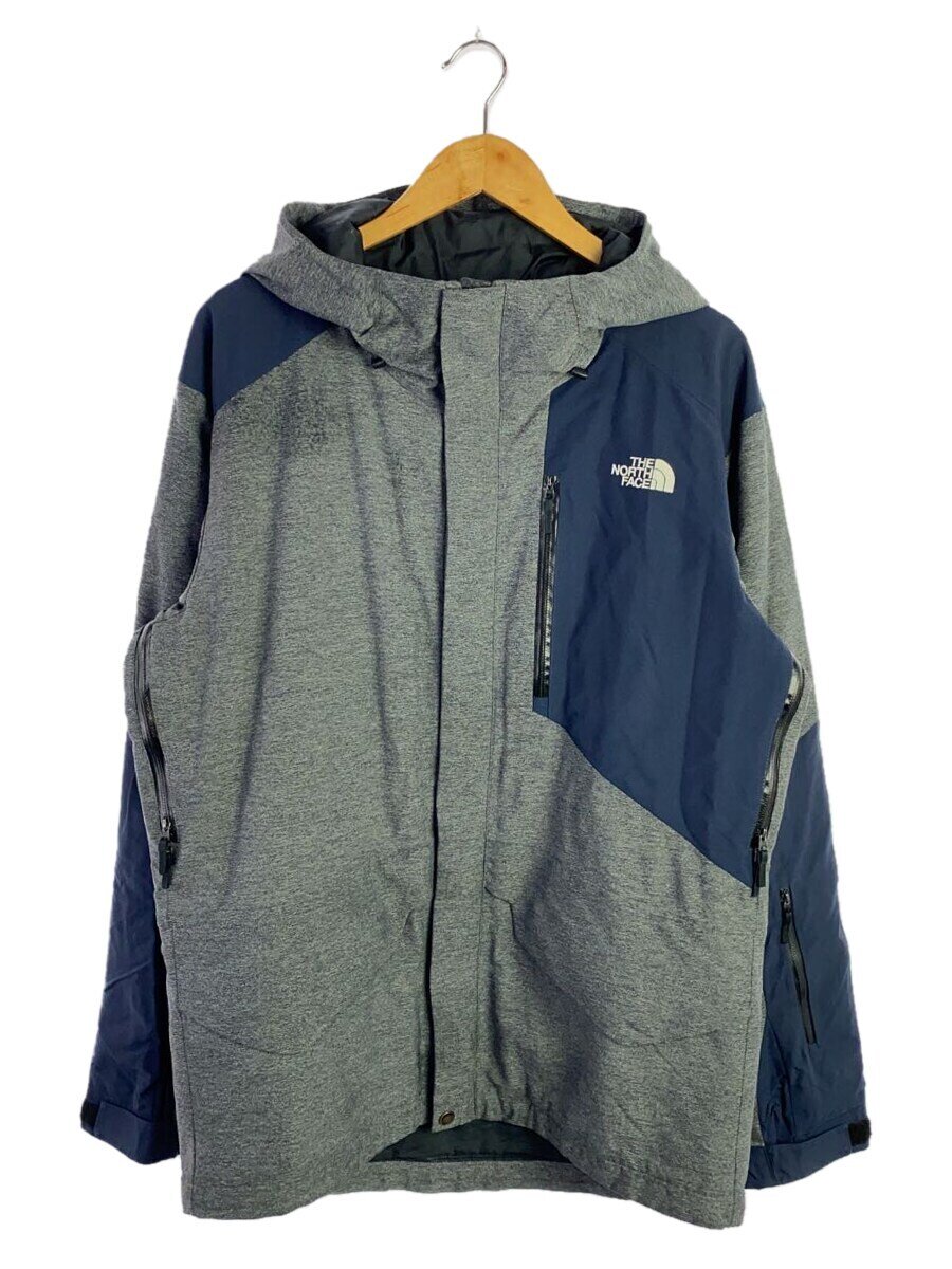 【中古】THE NORTH FACE◆CLIFDEN DULUX PARKA_クリフデンデューラックスパーカ/XL/ナイロン/GRY/無地【メンズウェア】